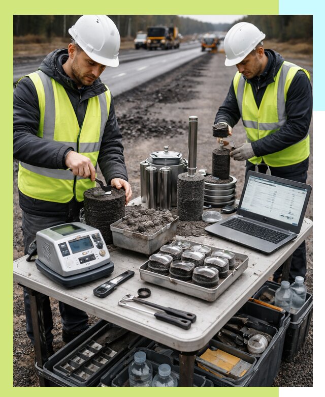 Сертификация асфальта: испытания и подтверждение в Шатуре