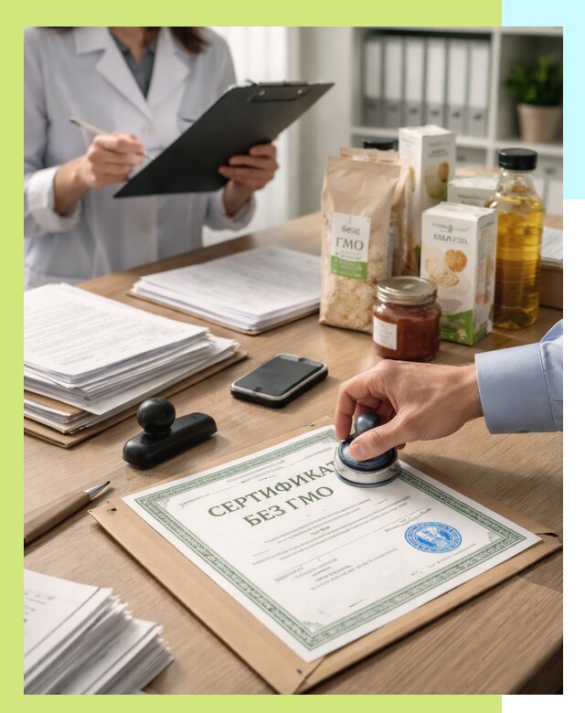 Получение сертификата Без ГМО для продукции в Шатуре